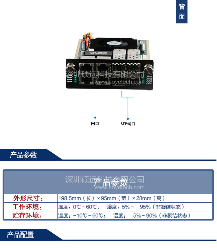 研祥四電口+四光口千兆網(wǎng)絡(luò)模塊，帶2組BYPASSENM-4824ES