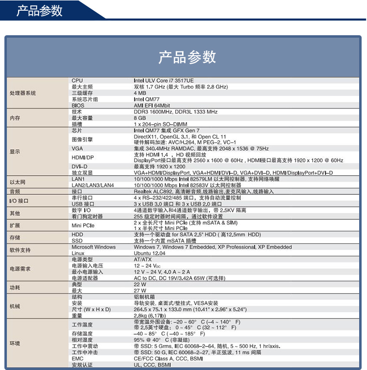 全新研華 無風(fēng)扇嵌入式工控機(jī) 豐富IO ARK-2000系列 ARK-2150F