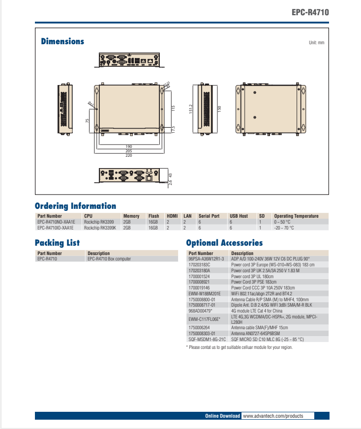 研華EPC-R4710 Rockchip RK3399 嵌入式工控機(jī)，