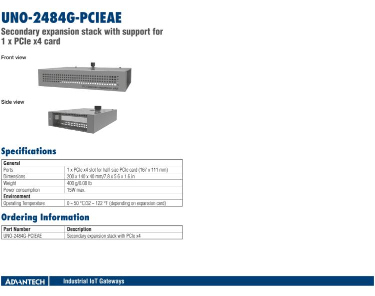 研華Ei-U2484 Regular-Size Modular Box Platform (MBP) with Intel ? Core? i5-7300U Processor, 4 x GbE, 1 x mPCIe, 1 x HDMI, and 1 x DP