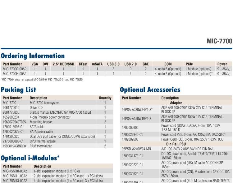 研華MIC-7700 Intel? 第六代/第七代 Core i 臺式機處理器緊湊型無風扇系統(tǒng)