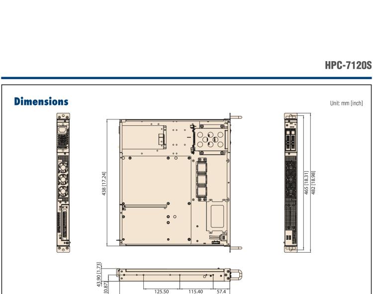 研華HPC-7120S 1U 上架式服務(wù)器短機(jī)箱，適用Micro ATX/ATX 服務(wù)器主板，支持1*全高/半長(zhǎng)PCIe x16擴(kuò)展插槽