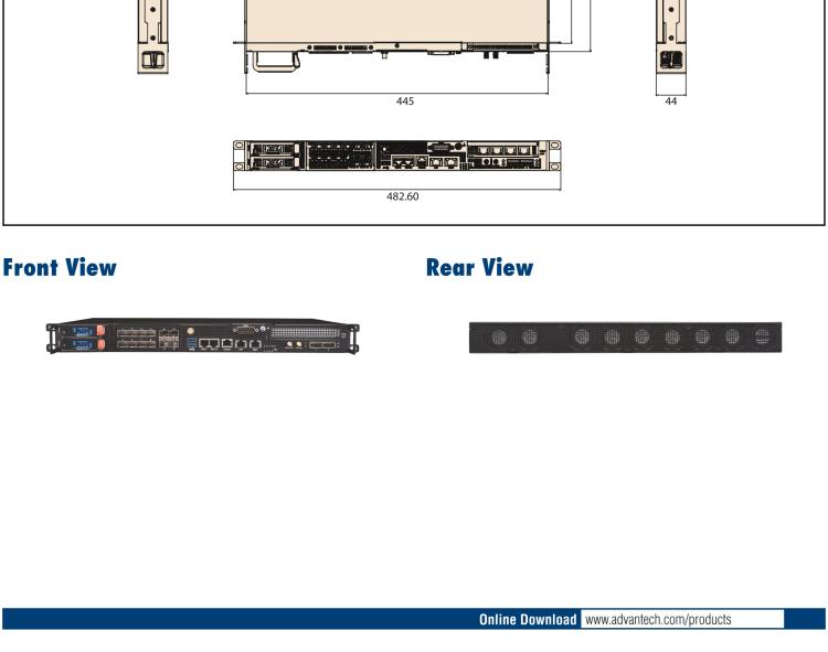 研華SKY-8134S-11 Ultra-short Depth 1U Edge Server for Open RAN & MEC based on 4th Gen Intel? Xeon? Scalable Processor with Intel? vRAN Boost