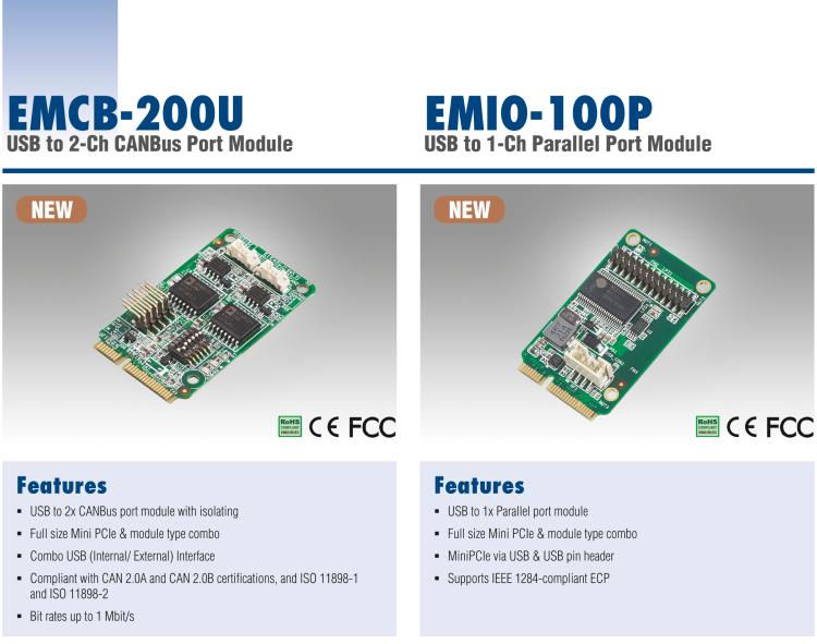 研華EMIO-100P 并行模塊，1 路，USB I/F