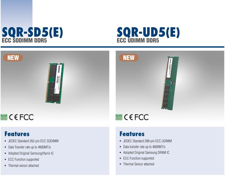 研華SQR-SD5(E) ECC SODIMM DDR5 4800