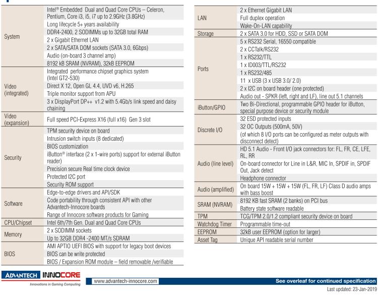 研華DPX-S2445 High Performance Intel? Multi-Screen Gaming Platform