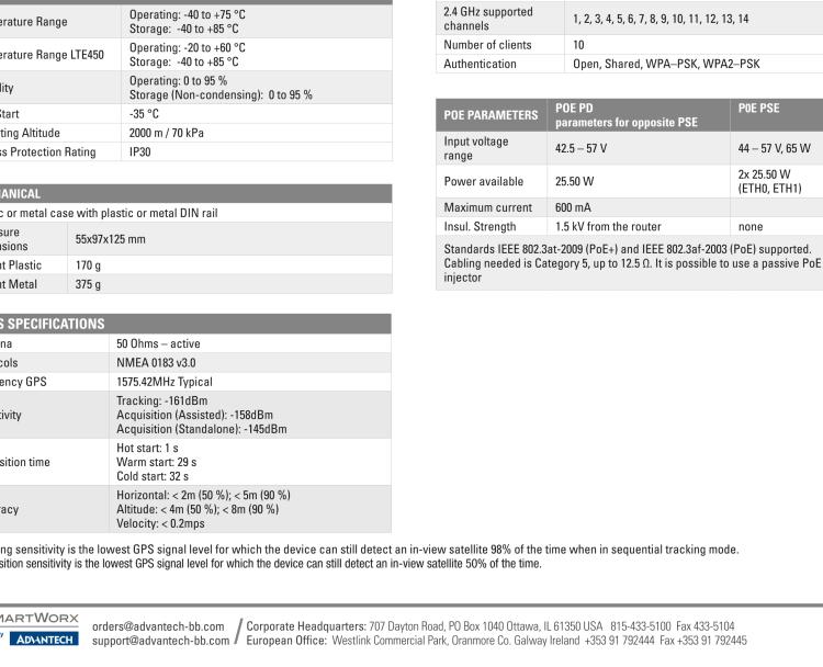 研華BB-SR30309015-SWH SmartFlex, EMEA, 2x ETH, PoE PD, Plastic, ACC Int.