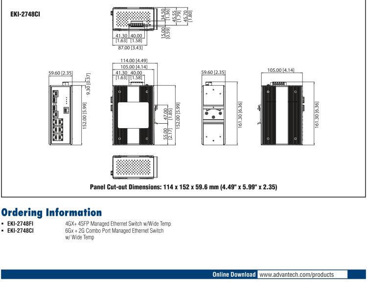 研華EKI-2748FI 4G+4G SFP 端口寬溫網(wǎng)管型工業(yè)以太網(wǎng)交換機(jī)