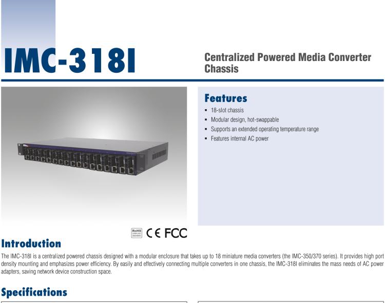 研華BB-850-13086 IE-PowerTray/18-AC（-20°C 至 +70°C）- 18 插槽 AC 供電機(jī)箱