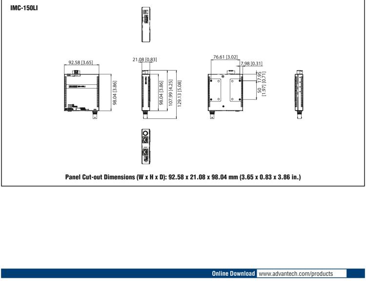 研華IMC-150LPI Hardened PoE Long Reach Ethernet Extender, UTP