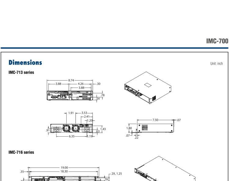 研華IMC-712I-AC-US Managed Hardened Modular 2-slot Media Converter Chassis, AC Power (also known as IE-MediaChassis 850-13106)