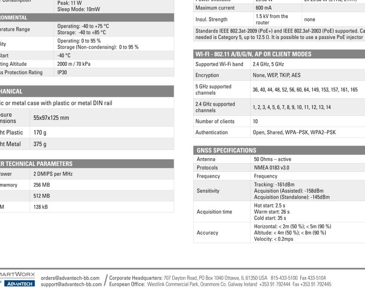 研華BB-SR30810020 SmartFlex, AUS/NZ, 2x Ethernet, Wi-Fi, Metal, Without Accessories