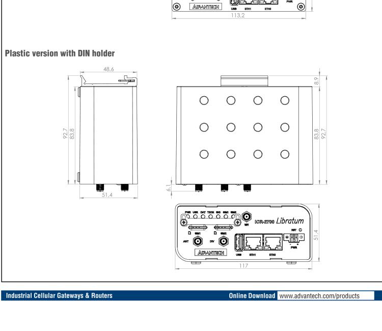 研華ICR-2734WPA02 ICR-2700, EMEA, 2x Ethernet, USB, Wi-Fi, Plastic, UK Accessories