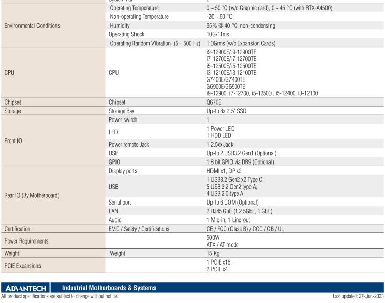 研華EPC-B3588 適配Intel 第12代 Core i 系列處理器，搭載Q670E芯片組?？纱钆銷VIDIA? RTX-A4500顯卡。3U高度，提供高端圖像處理應(yīng)用的解決方案。