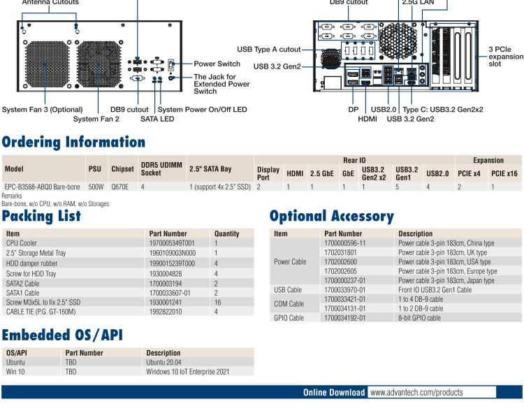 研華EPC-B3588 適配Intel 第12代 Core i 系列處理器，搭載Q670E芯片組?？纱钆銷VIDIA? RTX-A4500顯卡。3U高度，提供高端圖像處理應(yīng)用的解決方案。