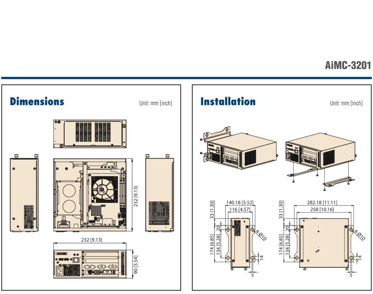 研華AIMC-3201 智能微型計算機，支持英特爾酷睿? i7/i5/i3 CPU，H81芯片組, 2個擴展槽, 250W 80Plus 電源