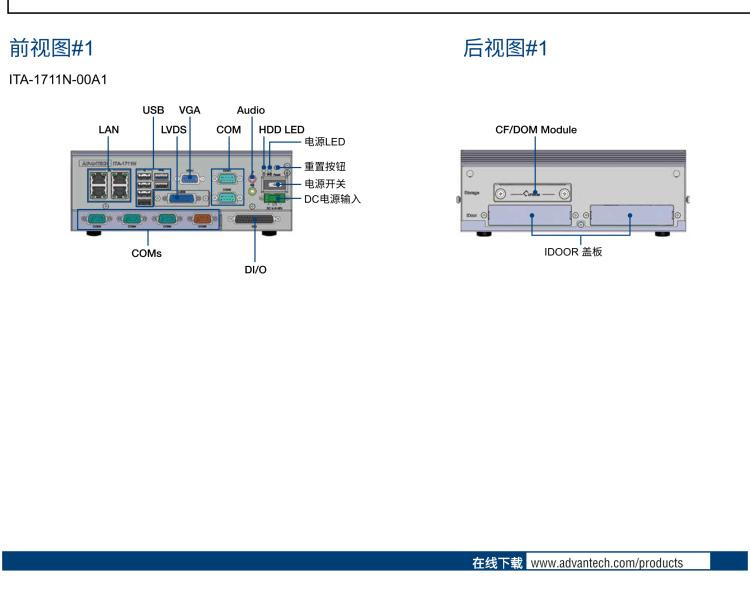 研華ITA-1711N 英特爾賽揚J1900處理器 板載8GB內(nèi)存無風(fēng)扇緊湊型系統(tǒng)