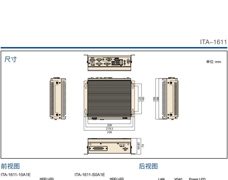 研華ITA-1611 英特爾?賽揚(yáng)?J1900緊湊型系統(tǒng)雙千兆以太網(wǎng)LAN和雙顯示器