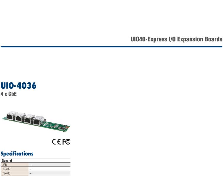 研華UIO-4030 UIO40-Express I/O 擴展卡，支持 1 2 wires RS-232, 1 RS-485 和 8 GPIO (-24~24V input level)