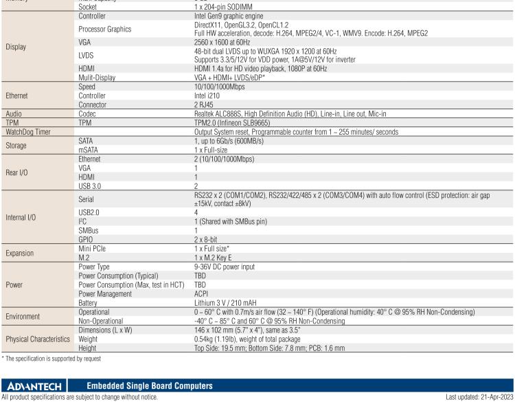 研華PCM-9366 Intel 第六代Atom?奔騰N4200賽揚N3350，3.5寸單板電腦