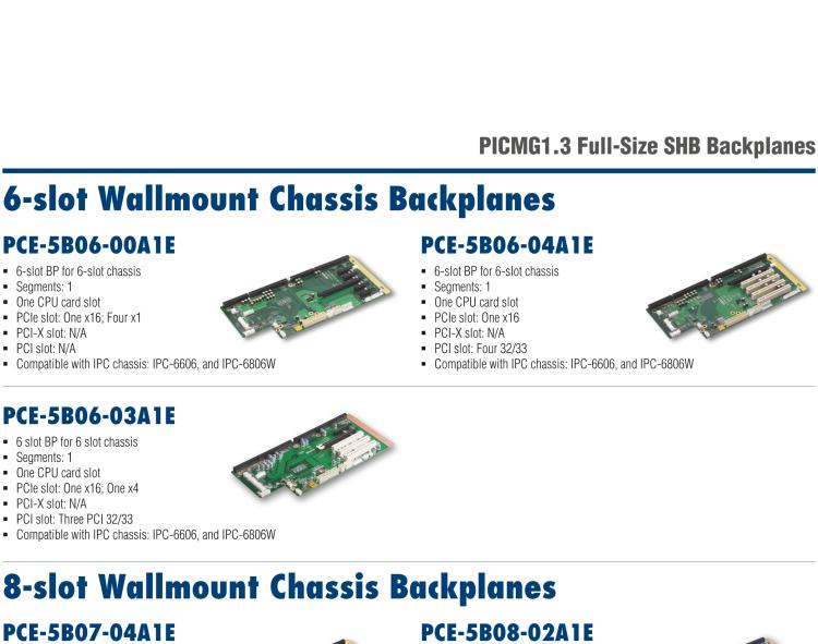 研華PCE-5B05V 5-slot Butterfly BP for 2U chassis