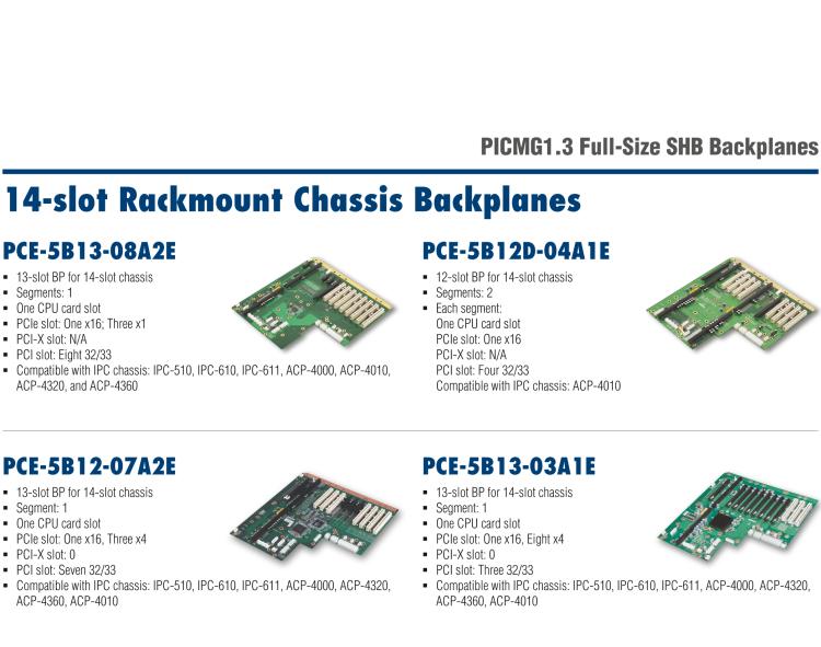 研華PCE-5B06V 6-slot Butterfly BP for 2U chassis