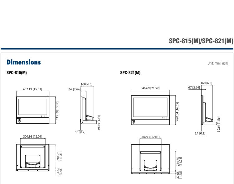 研華SPC-821(M) 21.5英寸集成控制工業(yè)顯示器