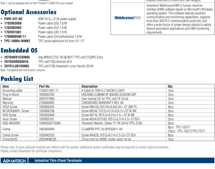 研華TPC-1751T(B) 17“SXGA TFT LED LCD瘦客戶端終端與Intel? Atom?處理器