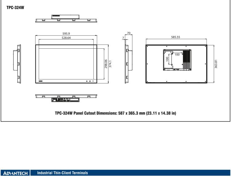 研華TPC-324W 8代Intel?Core? i3/ i5/ i7處理器24" FHD TFT LED LCD觸摸屏電腦，內(nèi)置8G DDR4 RAM