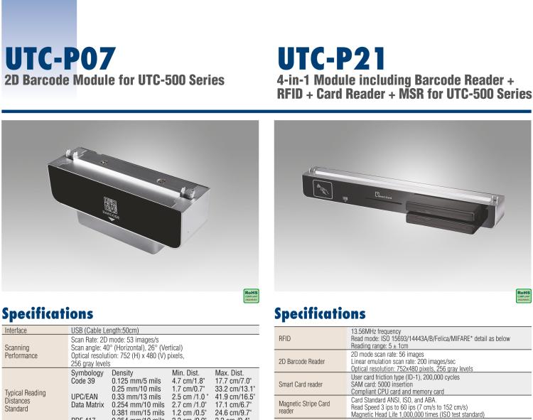 研華UTC-P01 5M 攝像頭模組，適用于 UTC-515/520/532 系列