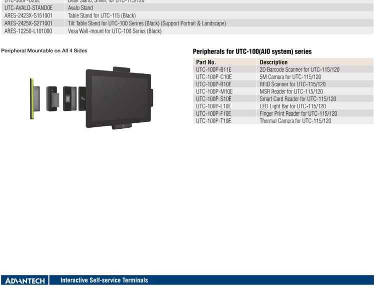 研華UTC-120H 21.5" 多功能觸控一體機(jī)，內(nèi)置Intel? Core? i5-8365UE