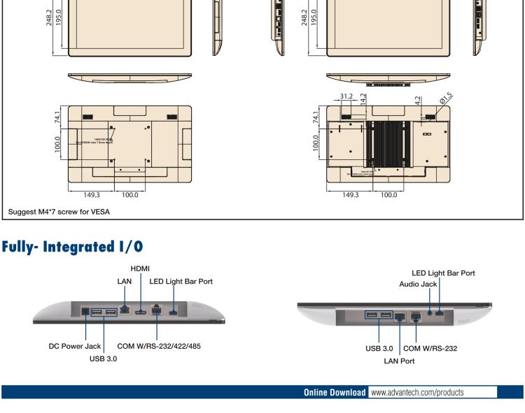 研華UTC-115H 15.6" 多功能觸控一體機(jī)，搭載 Intel? Core? i5-8365UE