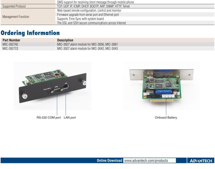 研華MIC-3927 CompactPCI? Intel?ligent Chassis Management Module (PICMG? 2.9)