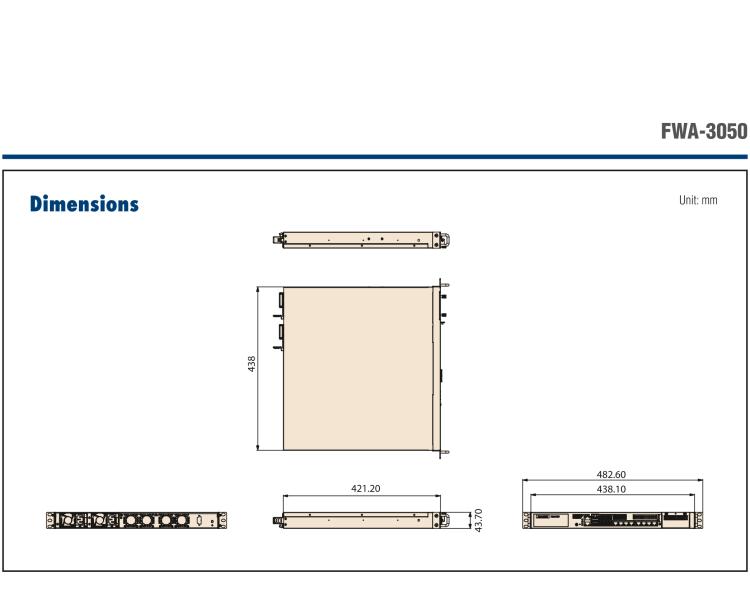 研華FWA-3050 基于Intel?Xeon D-2100系列處理器，用于uCPE和下一代防火墻的遠(yuǎn)程可管理1U網(wǎng)絡(luò)應(yīng)用平臺(tái)