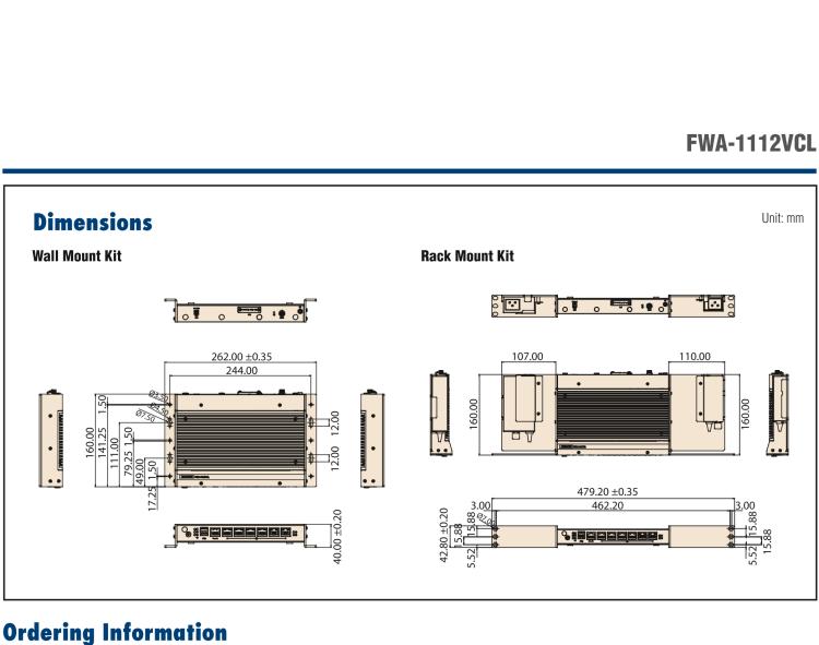 研華FWA-1112VCL Fanless Network Appliance for SD-WAN& uCPE Edge Deployment with Coming 5G & Wi-Fi 6 Support