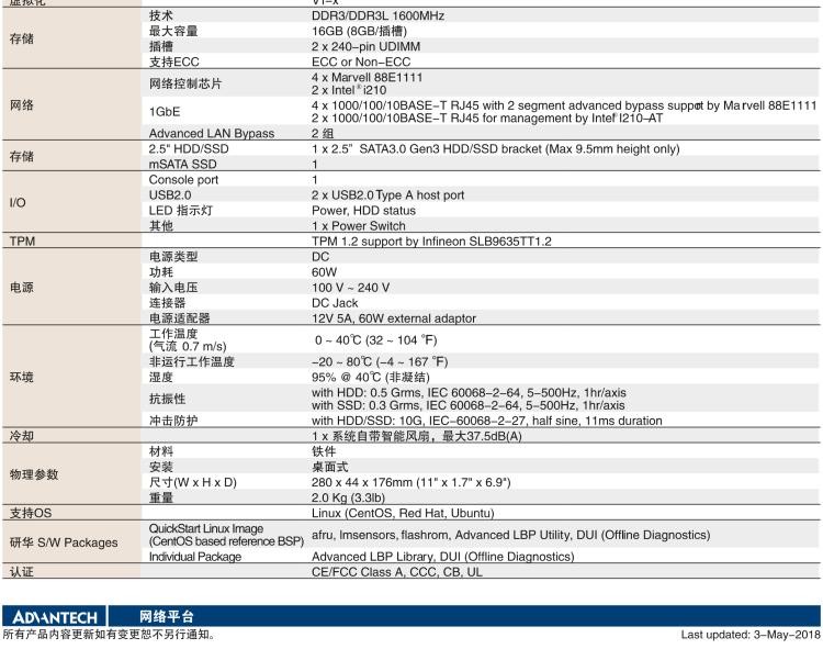 研華FWA-1320 基于Intel? Atom C2000系列處理器 桌面型網(wǎng)絡(luò)應(yīng)用平臺(tái)