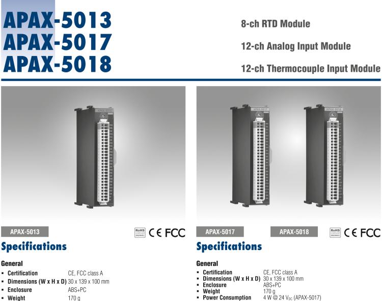 研華APAX-5013 8通道RTD模塊