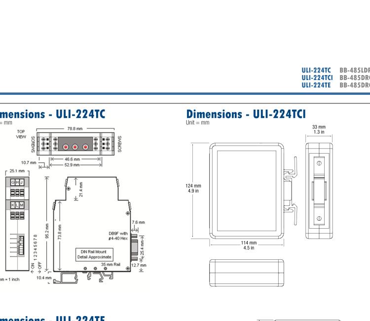 研華BB-485BAT3 ULI-224TB RS-232（DB9母頭至RS-422/485（接線端子）轉(zhuǎn)換器，電池供電